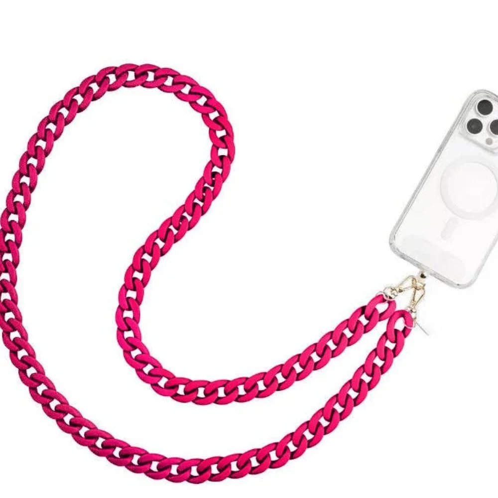 Phone Crossbody Chain - Hot Pink